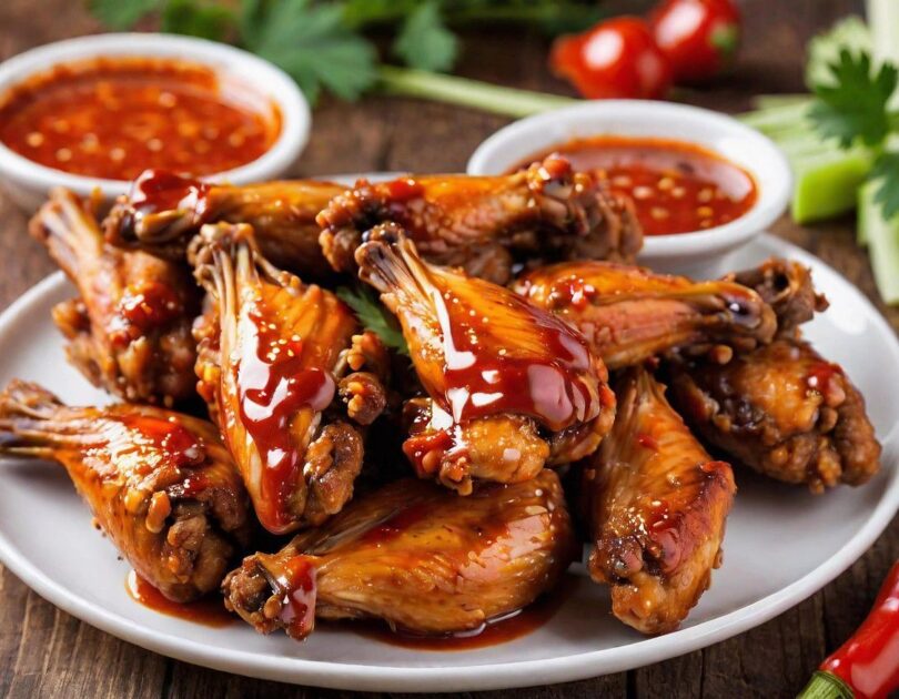 ai generated, chicken, wings, meat, spicy, food, craving, delicious